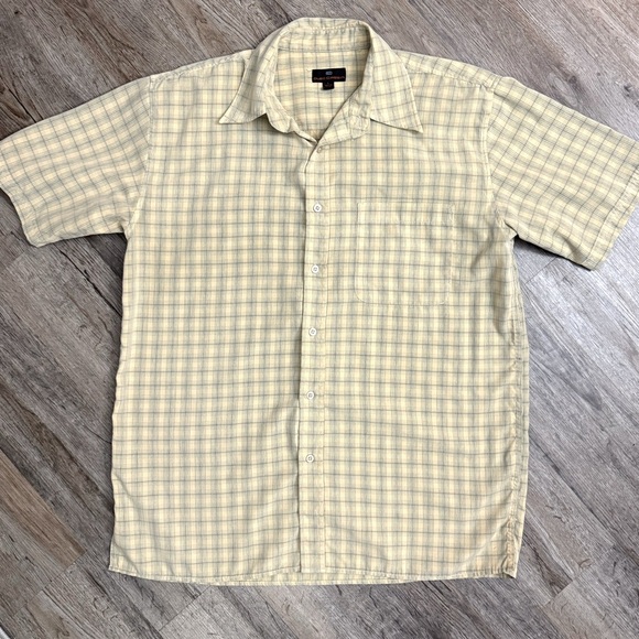 Oleg Cassini • Silk/Rayon Blend Plaid Button Down - Picture 1 of 8